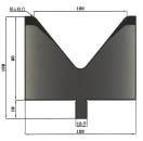 Matrize 78° V100 H: 90mm Länge: 550mm sektioniert / geteilt