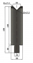 Matrize 86° V20 H: 100mm Länge: 500mm