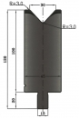 Matrize 86° V30 H: 100mm Länge: 500mm