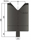 Matrize 86° V50 H: 100mm Länge: 500mm