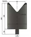 Matrize 80° V60 H: 100mm Länge: 500mm