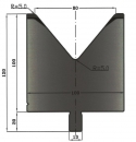 Matrize 80° V80 H: 100mm Länge: 500mm