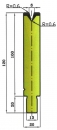 Matrize 30° V6 H: 100mm Länge: 550mm sektioniert / geteilt