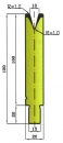 Matrize 30° V10 H: 100mm Länge: 550mm sektioniert / geteilt