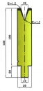 Matrize 30° V12 H: 100mm Länge: 550mm sektioniert / geteilt