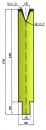 Matrize 30° V12 H: 150mm Länge: 550mm sektioniert / geteilt