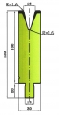 Matrize 30° V16 H: 100mm Länge: 500mm