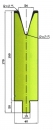 Matrize 30° V24 H: 150mm Länge: 500mm