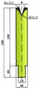 Matrize 30° V8/R3 H: 100mm Länge: 550mm sektioniert / geteilt